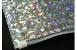 China 220x160mm Shiny Holographic Bubble Envelope Mailers with Zipper Cosmetic Bubble Jiffy Bag supplier