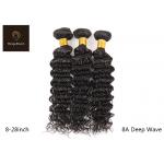 Single Drawn 8a Natural Peruvian Deep Wave Hair Bundles 8inch for sale