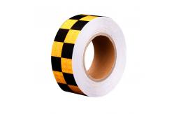 China Yellow Red And White Dot Reflective Tape For Trailers Trucks Adhesive Material supplier
