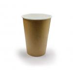 Eco Friendly Double PE Coating Kraft Disposable Paper Coffee Cups for sale