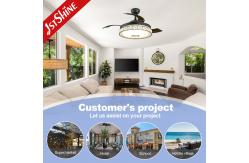 China Ultra Quiet Music Invisible Ceiling Fan Chandelier Remote Control supplier