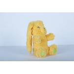 30CM Soft Plush Toys Environmentally Friendly Yellow Bunny Shape Printing Logo