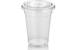 China Clear 16 Oz Hard Plastic Cups With Straws Disposable Coffee Cup supplier