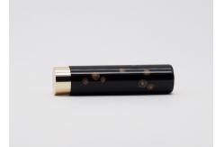 China Black Round Lip Balm Containers Magnet Press Button Tube With Printing supplier