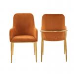 European Style SS Dining Chairs 56x62x93cm With Comfortable Fabric for sale