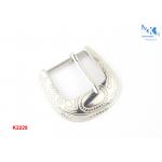 Nickle Color Plating Casual Belt Buckle , Metal Strap Adjuster Buckle 30mm for sale