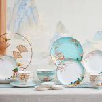 Ready To Ship In Stock Custom Ceramic Dinnerware Set Personalized Plates Bowls / Mugs for Formal and Casual Dining for sale