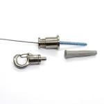 Hanging Signs Drop Ceiling Hooks Kit 2 Cable Set With Stainless Steel Wire Rope Clamp for sale