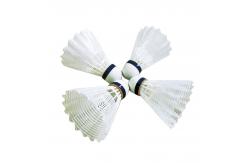 China Nylon Badminton Training Shuttlecock White Cross Fitness Goose Feathers Badminton supplier