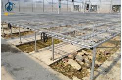 China Agricultural Seedling Rolling Grow Benches Adjustable Nursery Rack For Vegetables And Flowers supplier