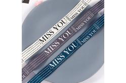 China 25mmx50y Cake Packing Satin Ribbon Printed Miss You Gift Wrap Ribbon supplier