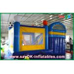 Small 4x3m Inflatable PVC Bounce Castle Slider With Football Decoratiionn for sale