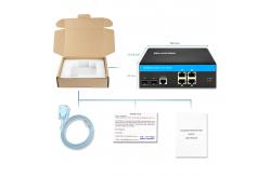 China Gigabit Industrial Managed Ethernet Switch 2.5G Fiber SFP Uplink IP40 DC24V supplier