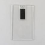Transparent Plastic Material Credit Card USB Sticks 2.0 128GB 64GB 15MB/S for sale
