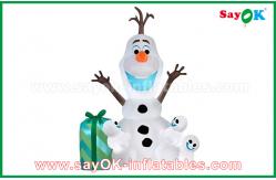 China Durable White Inflatable Snowman For Party / Holiday Decorations supplier