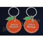 Creative Apple Logo Keyring , Funny Mens Designer Keychains 50mm Size for sale