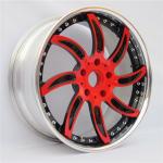 3 piece forged wheels for Porsche cayenne 955 957 958 spinning rims Red black rotate wheel for sale