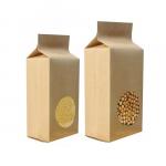 Self Standing Side Gusset 250 Gram Customized Paper Bags Supar Packaging With Window for sale