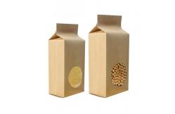 China Self Standing Side Gusset 250 Gram Customized Paper Bags Supar Packaging With Window supplier