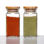 Odm Pasta Empty Glass Storage Jars Containers Square With Wooden Lids for sale
