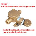 10A/16A marine brass plug&socket CZH101 waterproof socket handware in bulk
