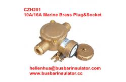 China 10A/16A marine brass plug&socket CZH101 waterproof socket handware in bulk supplier