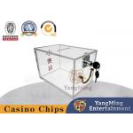 Transparent Acrylic Casino Game Lockable Money Box Customizable for sale