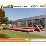 Large 0.55 mm PVC Tarpaulin Inflatable Football Pitch Arena Inflatable Soccer Net for sale