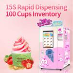 Self Service Smart Fully Vending Ice Cream Maker 24-Hour Touch Screen Soft for sale