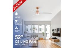 China 1stshine Bedroom LED Ceiling Fan with Light and Remote 15cm Suspender Length OEM supplier