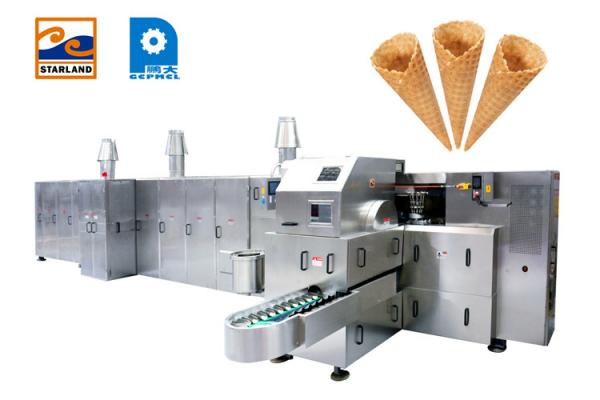 Industrial Sugar Cone Production Line / Egg Rolled Cone Making Machine