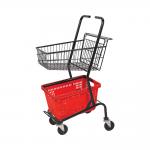2 Layer Supermarket Shopping Trolley For Grocery 100KG Loading for sale