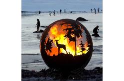 China Corten Steel Rust Assembly Required Yes Sphere Steel Fire Pits supplier