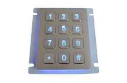 China 12 keys IP67 dynamic vandal proof Stainless Steel industrial backlight keypad supplier