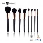Classic Black Synthetic Hair Makeup Brush Golden Aluminium Ferrule Easy To Clean for sale