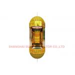 Mirror Sightseeing Passenger Elevator Cabin 2500kg Load Aluminum Honeycomb Core for sale