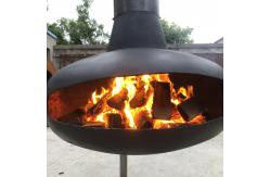China rustproof Hotel Suspended Wood Burning Stove Rotating Hanging Fireplace 1000mm supplier