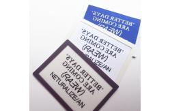 China Matt / Shiny Surface Screen Printed Label Washable For Fabric supplier