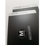 Silver Metallic PVC Business Cards With Glossy UV Customized Logo for sale