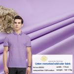 Satin Solid Cotton Knit Fabric Yarn Dyed Shirt Material 175cm Skin Friendly for sale