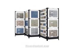 China Quartz Stone Mosaic Tile Sample Display Rack Marble Display Stand supplier