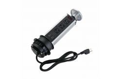 China Desktop Kitchen Pop Up Power Sockets Us Plug Retractable Aluminum Material supplier