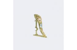 China Aluminum Golden 25mm Iron Curtain Rod Capped Glass Finial With Double Bracket supplier