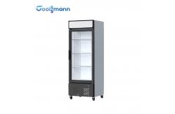 China Self Closing Single Glass Door Cooler 267L Automatic Defrosting Display Fridge supplier