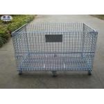 Steel Wire Mesh Pallet Cages , Galvanized Stackable Pallet Cages ISO Approved for sale