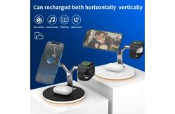 China Integrated 15w Wireless Cell Phone Charger Fast 3 In 1 Universal supplier