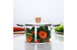 China Microwave Heating Transparent Borosilicate Glass Soup Pot supplier