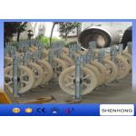 Rubber Covered Large Diameter Rope Pulley / Flexible Nylon Rope Pulley Single Conductor Stringing Blocks for sale