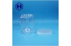 China Hexagonal Plastic Candy Cookies Nuts Jar Featuring Screw Lid Design And Wavy Bottom supplier