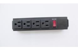 China PDU Power Distribution Unit 4 Outlets , Industrial Electrical Outlet Multiple Socket supplier